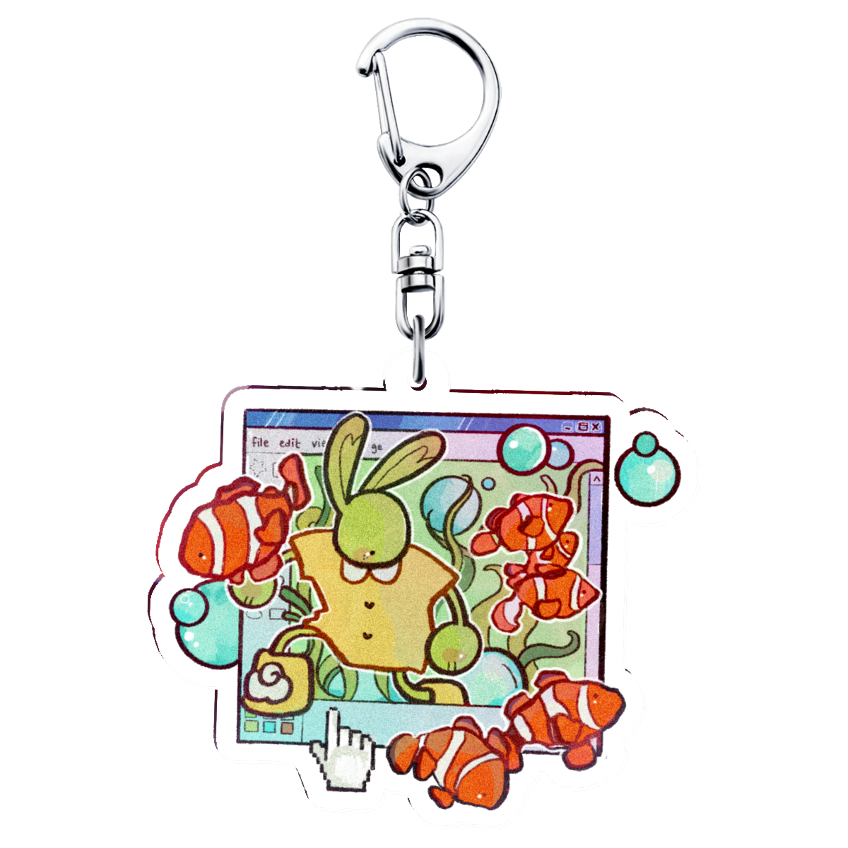 frutiger aero pistachio keychain (PREORDER)