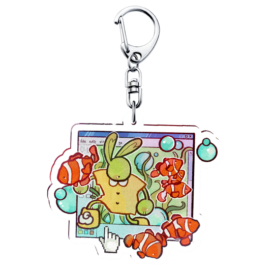 frutiger aero pistachio keychain (PREORDER)