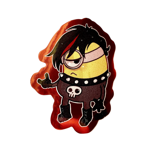 emo minion sticker