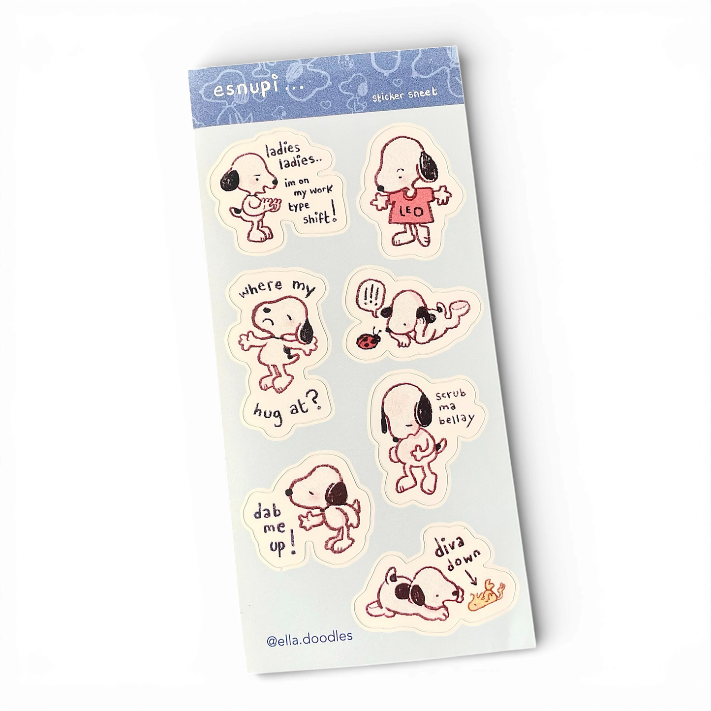 esnupi… sticker sheet