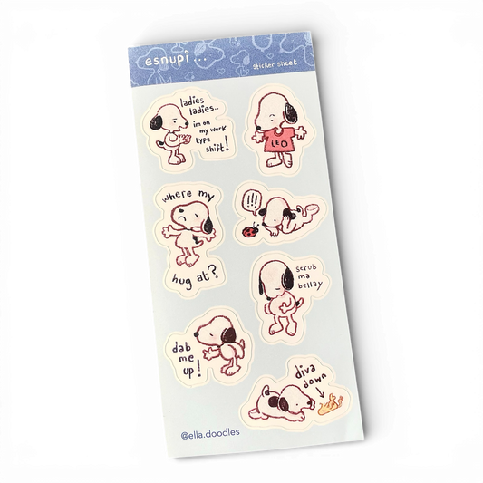 esnupi… sticker sheet
